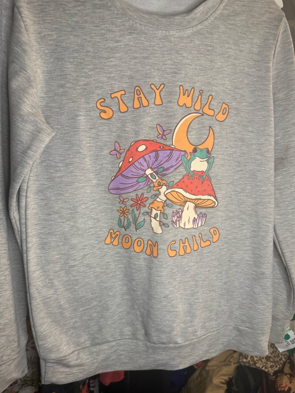 Stay Wild Moon Child GREY sweatshirt - Picture 6 of 7